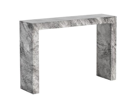 Axle Console Table - Marble Look Grey Marble - Image 2