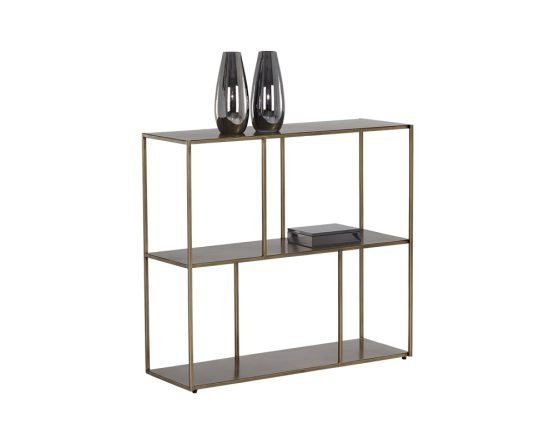 Eiffel Low Bookcase - Medium Antique Brass