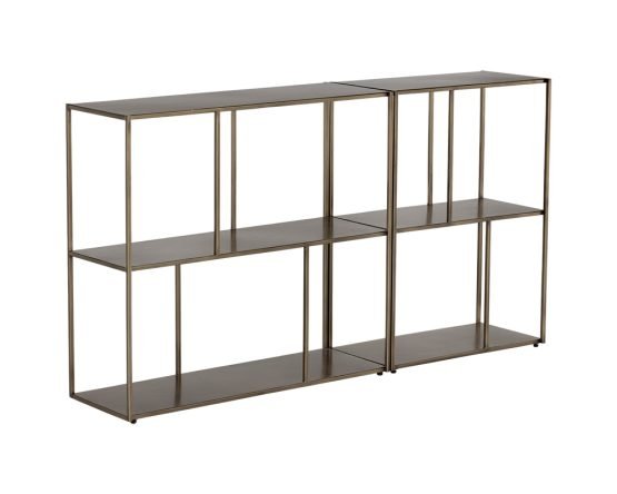 Eiffel Low Bookcase - Medium Antique Brass - Image 3