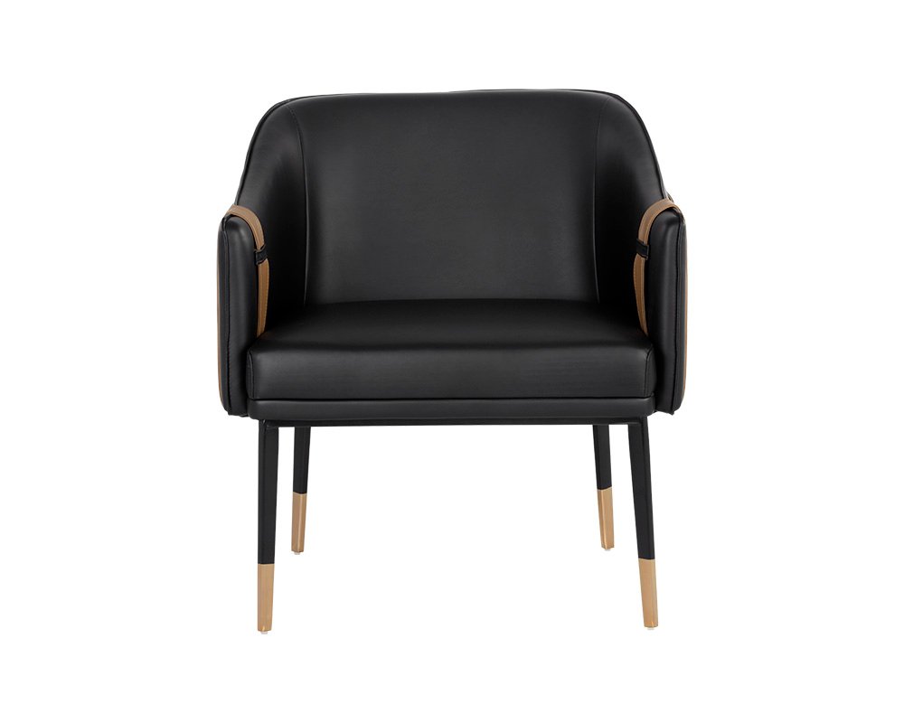 Carter Lounge Chair Napa Black / Napa Cognac - Image 7