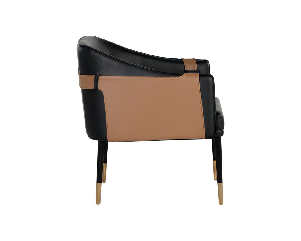Carter Lounge Chair Napa Black / Napa Cognac - Image 8