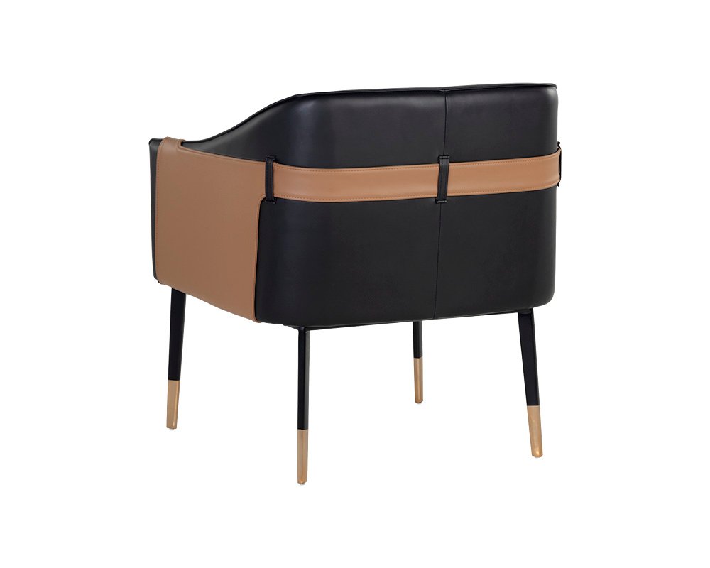 Carter Lounge Chair Napa Black / Napa Cognac - Image 9
