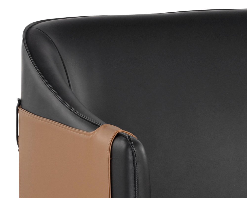 Carter Lounge Chair Napa Black / Napa Cognac - Image 4