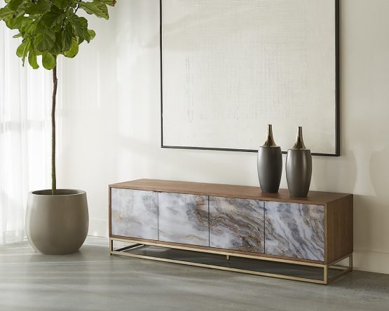 Fuentes Media Console And Cabinet Brown - Image 3