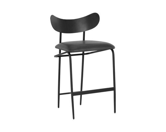 Gibbons Counter Stool - Black Bravo Portabella
