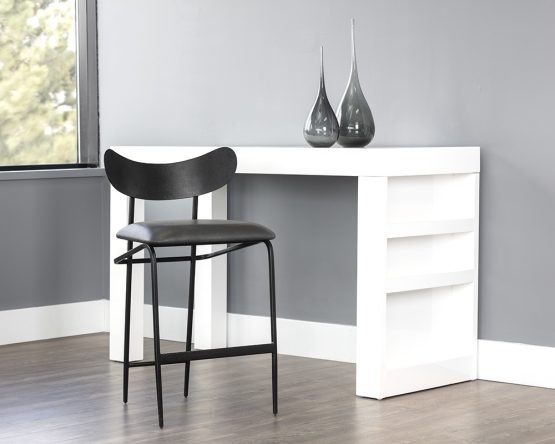 Gibbons Counter Stool - Black Bravo Portabella - Image 3