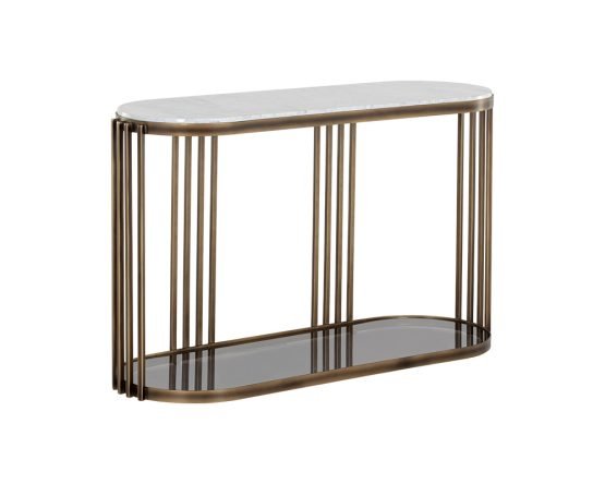Naxos Console Table White Marble - Image 2