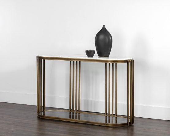 Naxos Console Table White Marble - Image 4