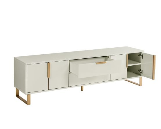 Barnette Media Console And Cabinet Cream - Image 2