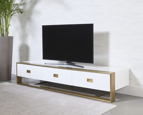 Brielle Media Console And Cabinet White - Image 3
