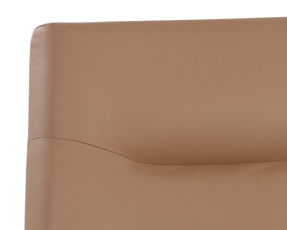 Karson Swivel Lounge Chair - Linea Wood Leather - Image 5