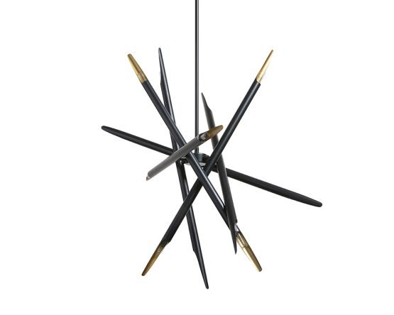 Serwin Chandelier Black - Image 2