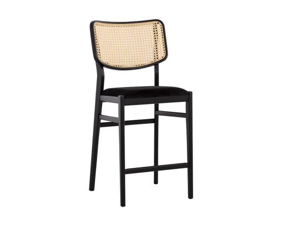 Annex Counter Stool Velvet Black