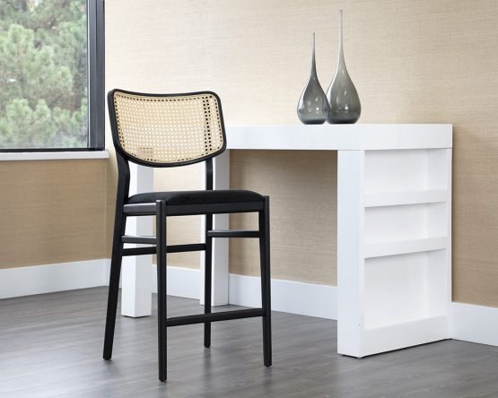 Annex Counter Stool Velvet Black - Image 3