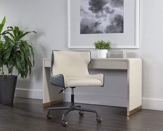 Gianni Office Chair Dillon Cream / Dillon Thunder - Image 3