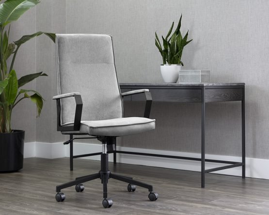 Swanson Office Chair Polo Club Stone / Bravo Metal - Image 3