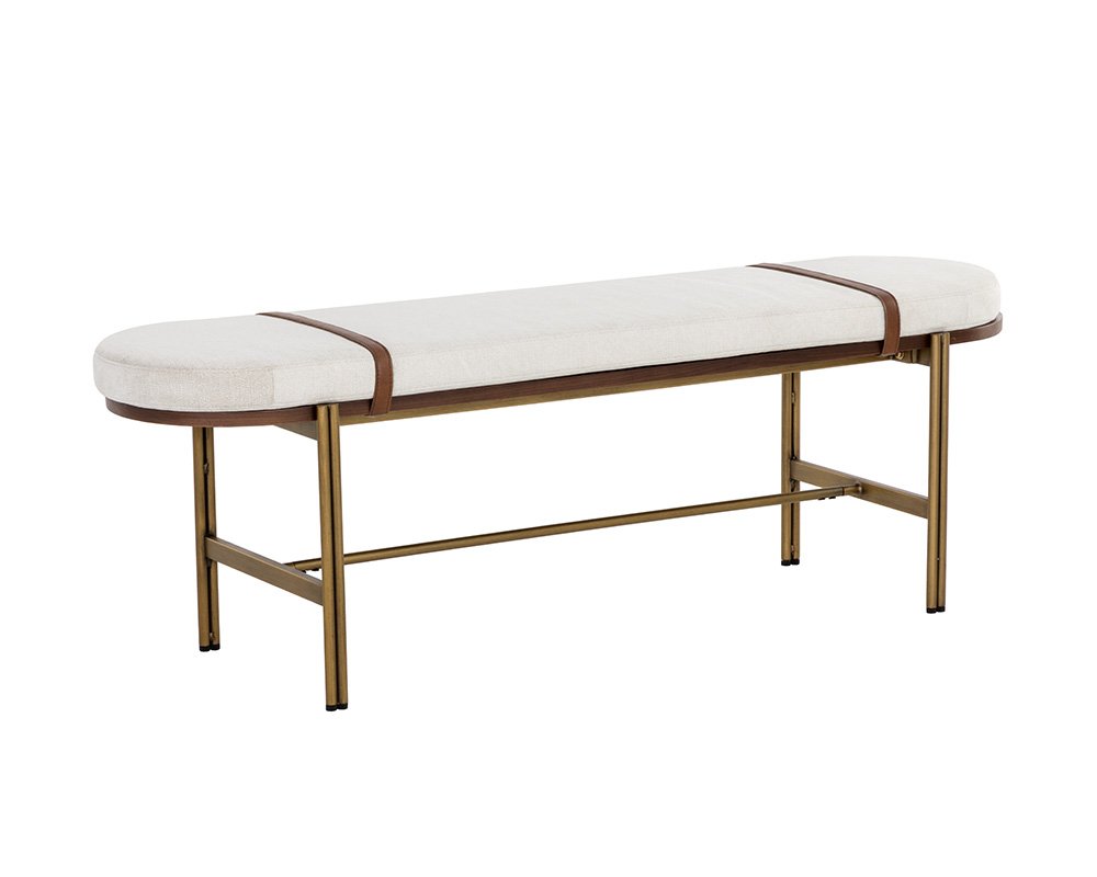 Elaine Bench Polo Club Muslin / Bravo Cognac