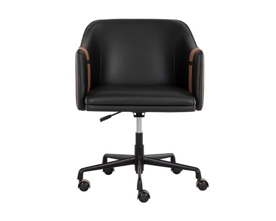 Carter Office Chair Napa Black / Napa Cognac - Image 7