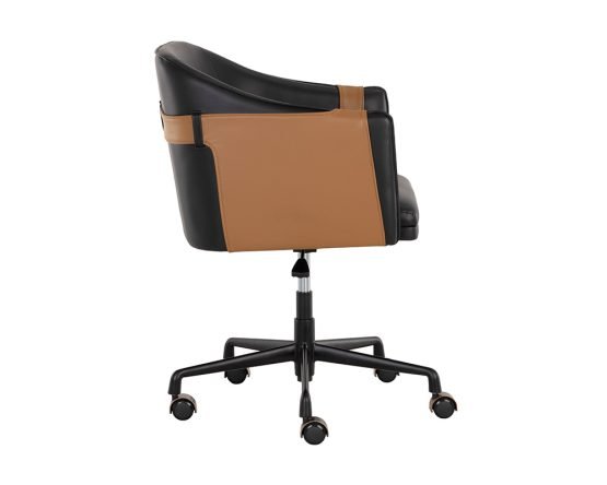 Carter Office Chair Napa Black / Napa Cognac - Image 8