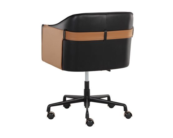 Carter Office Chair Napa Black / Napa Cognac - Image 2