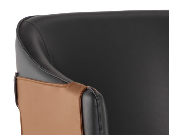 Carter Office Chair Napa Black / Napa Cognac - Image 5