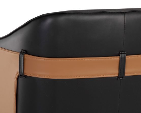 Carter Office Chair Napa Black / Napa Cognac - Image 6