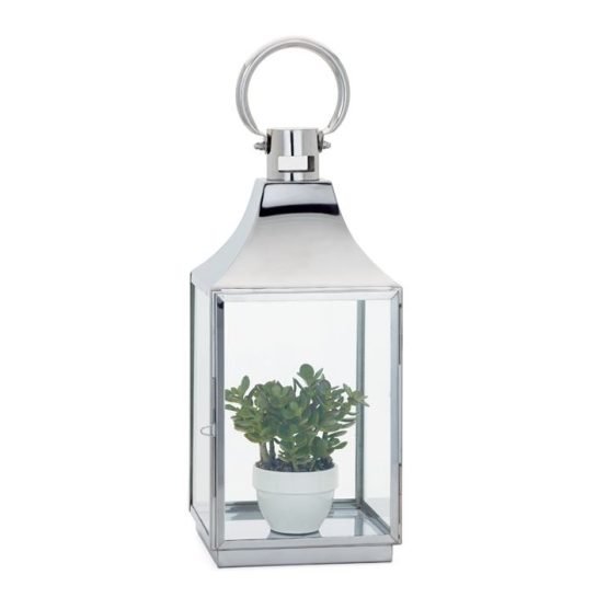 Portico Stainless Steel Lantern- Medium