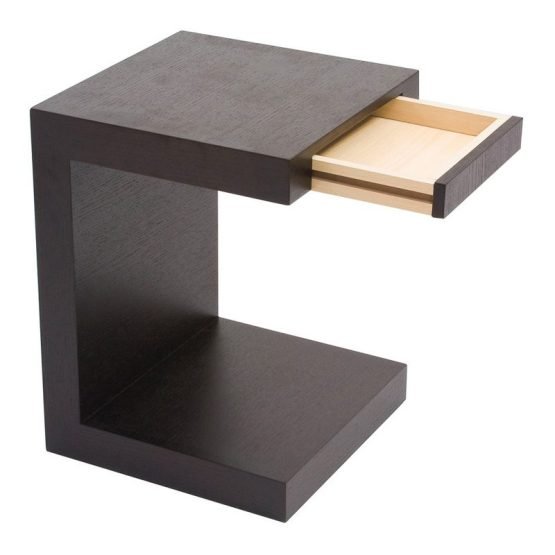 ZIO SIDE ACCENT TABLE OAK BLACK - Image 6