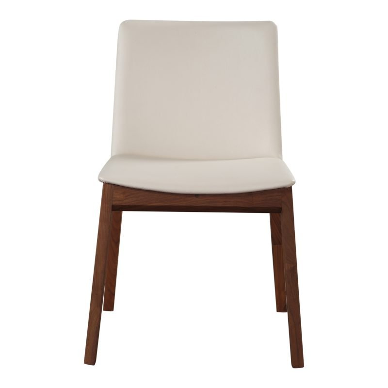 DECO DINING CHAIR PVC - SET OF TWO CREAM WHITE
