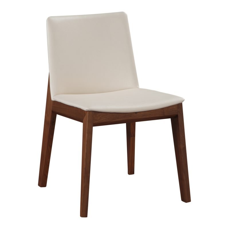 DECO DINING CHAIR PVC - SET OF TWO CREAM WHITE - Image 2