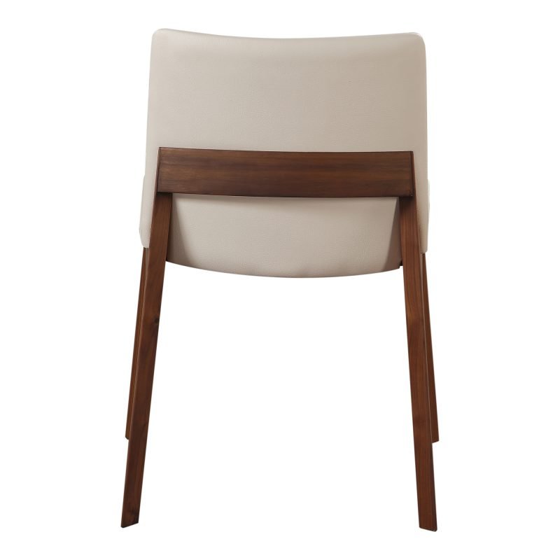 DECO DINING CHAIR PVC - SET OF TWO CREAM WHITE - Image 3