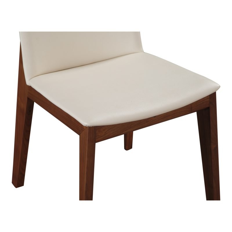 DECO DINING CHAIR PVC - SET OF TWO CREAM WHITE - Image 4