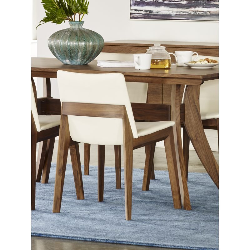 DECO DINING CHAIR PVC - SET OF TWO CREAM WHITE - Image 5
