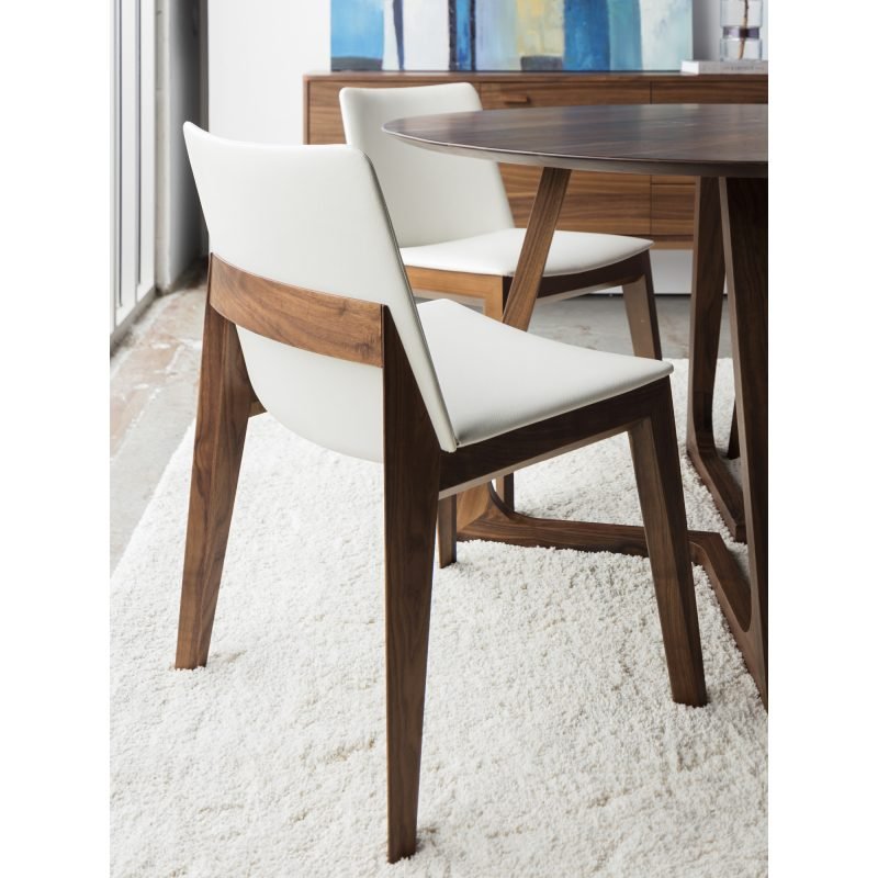 DECO DINING CHAIR PVC - SET OF TWO CREAM WHITE - Image 6