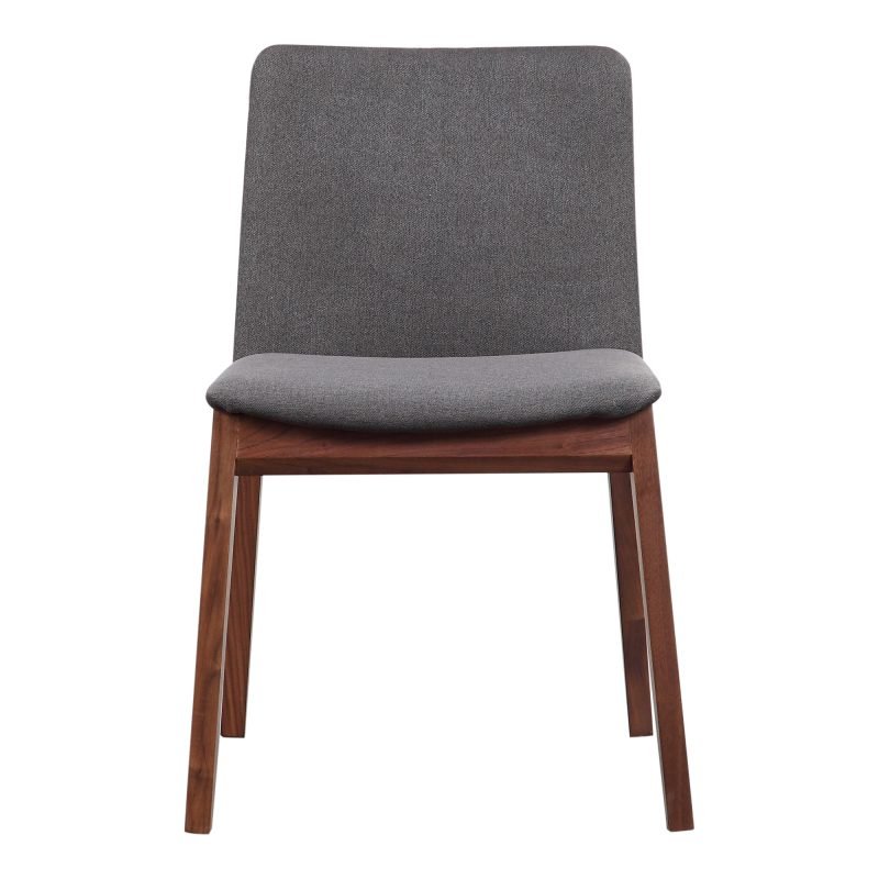 DECO DINING CHAIR - SET OF TWO DARK GREY