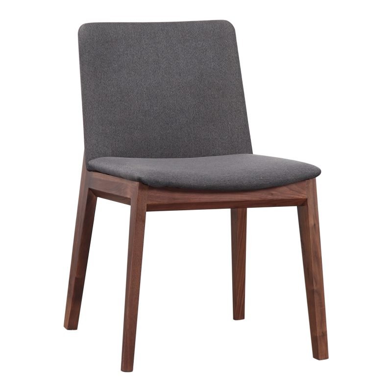 DECO DINING CHAIR - SET OF TWO DARK GREY - Image 2