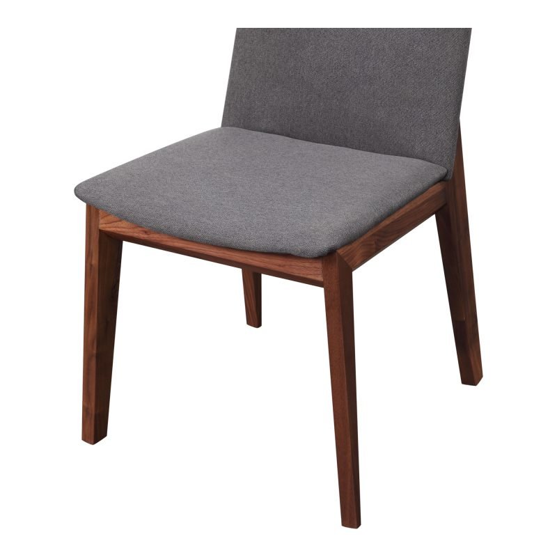 DECO DINING CHAIR - SET OF TWO DARK GREY - Image 4