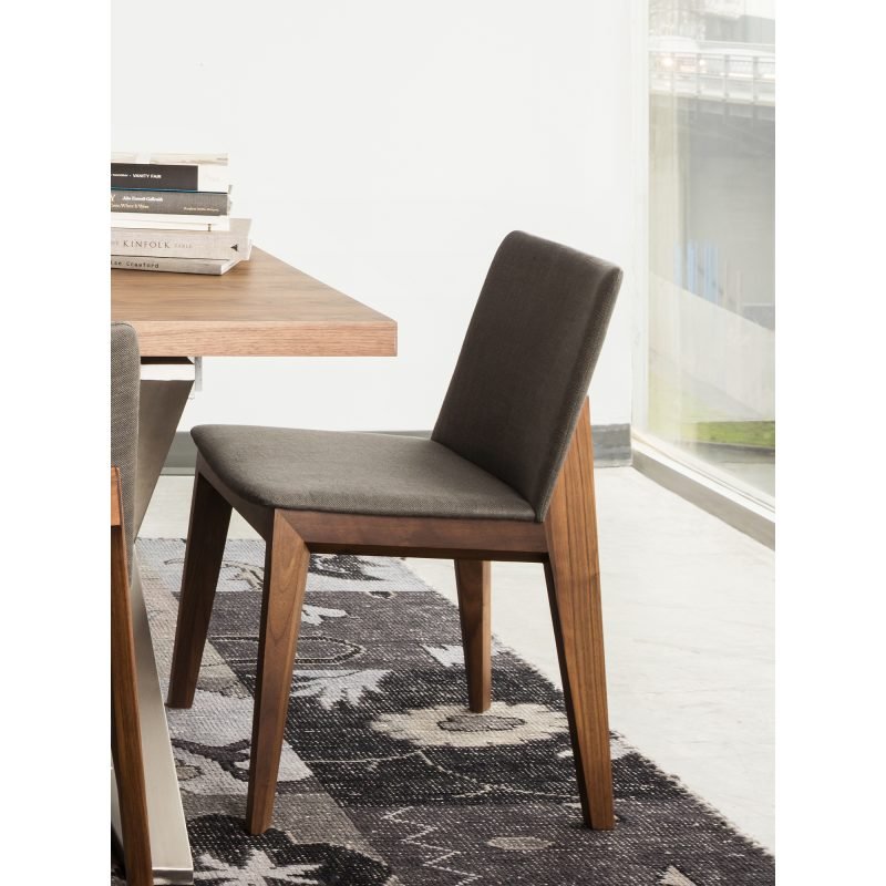 DECO DINING CHAIR - SET OF TWO DARK GREY - Image 5