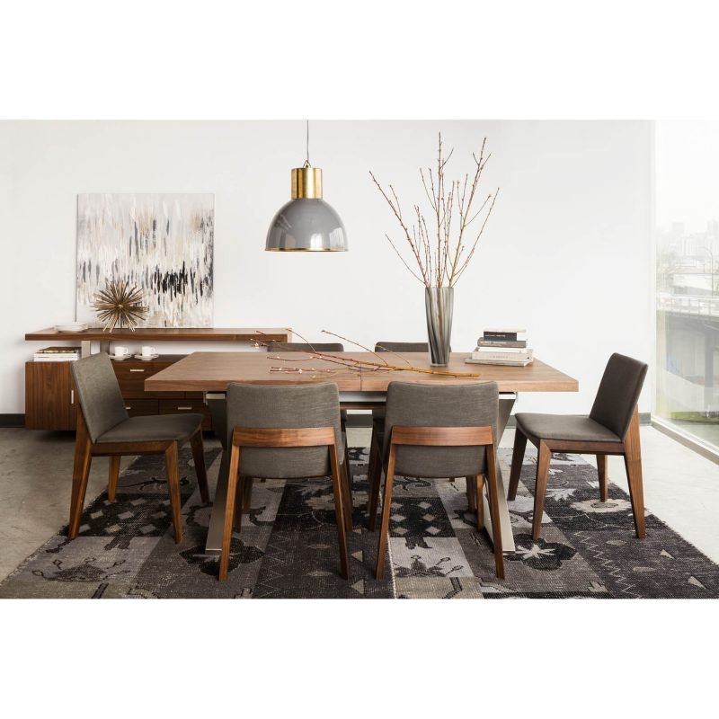 DECO DINING CHAIR - SET OF TWO DARK GREY - Image 6