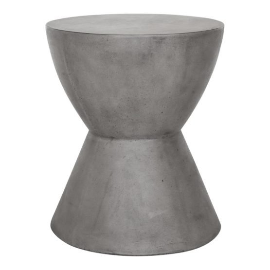 HOURGLASS OUTDOOR STOOL GREY DARK GREY