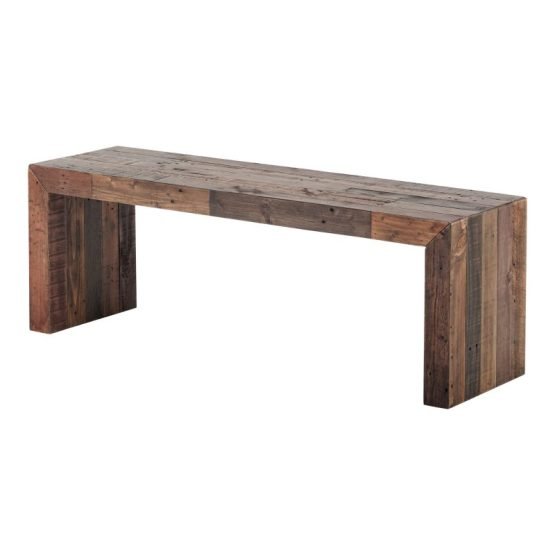 VINTAGE SMALL BENCH LIGHT BROWN - Image 3