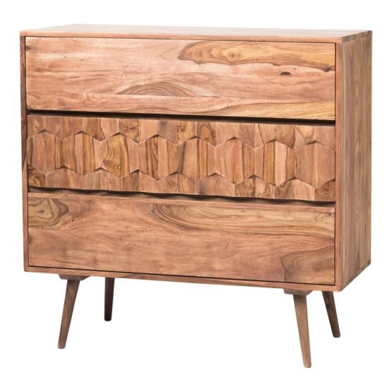 O2 3 DRAWER NIGHTSTAND NATURAL - Image 2