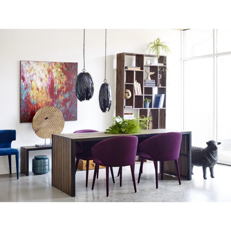JENNAYA DINING CHAIR TEAL - Image 4