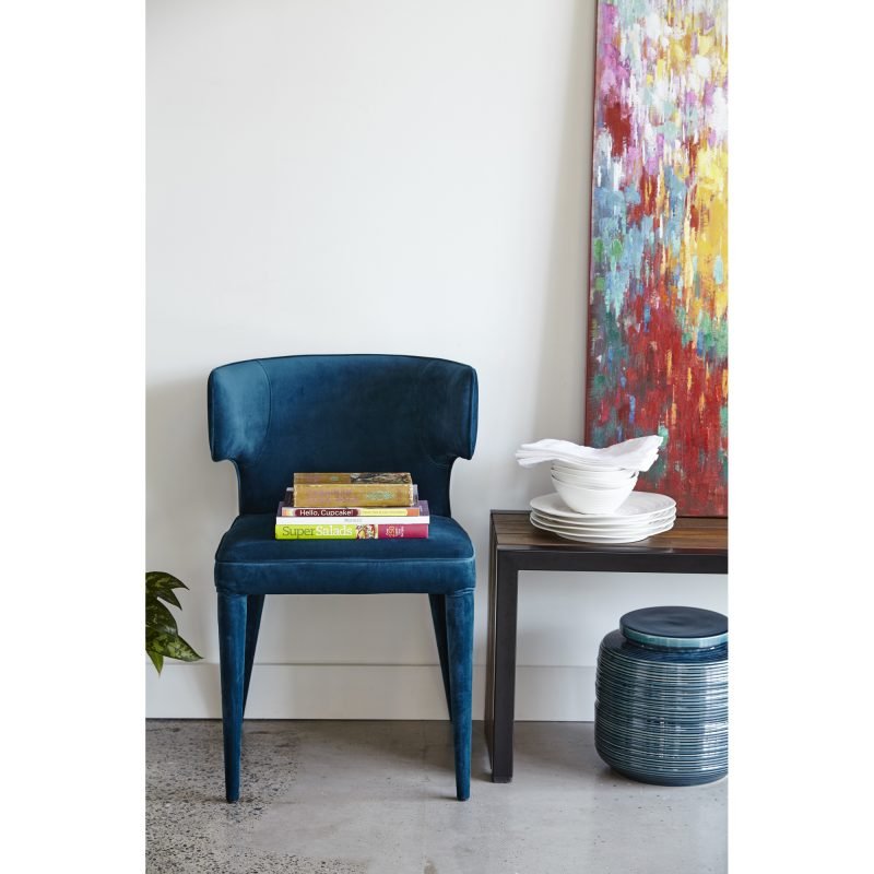JENNAYA DINING CHAIR TEAL - Image 5