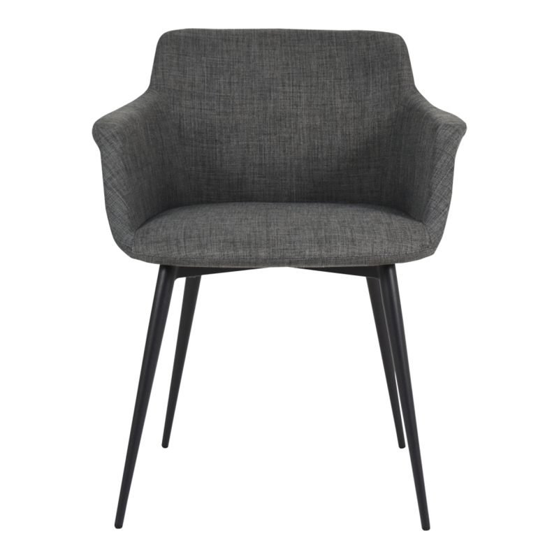 RONDA ARM CHAIR - SET OF TWO DARK GREY