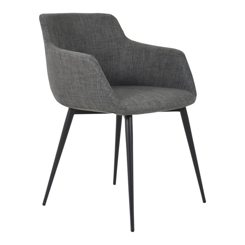 RONDA ARM CHAIR - SET OF TWO DARK GREY - Image 2