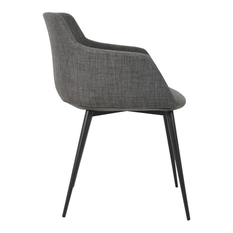 RONDA ARM CHAIR - SET OF TWO DARK GREY - Image 3