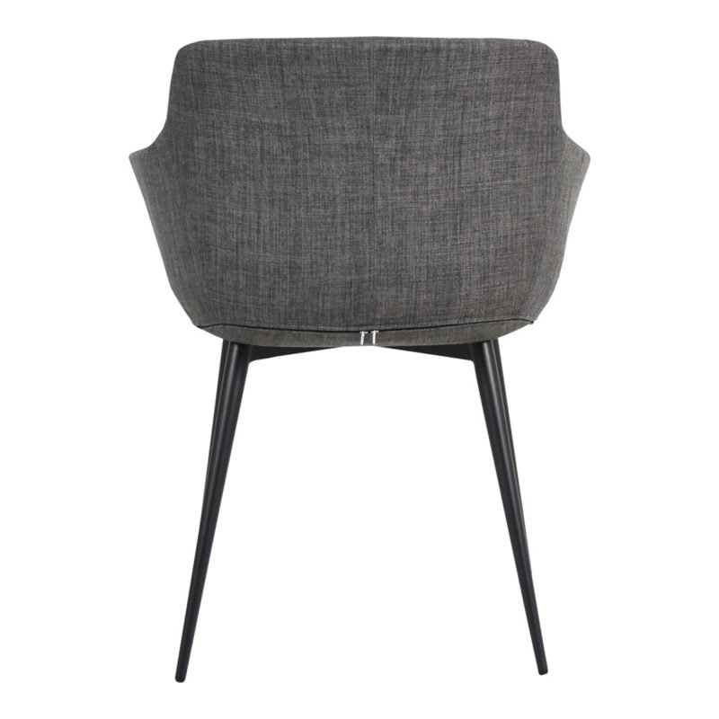 RONDA ARM CHAIR - SET OF TWO DARK GREY - Image 4