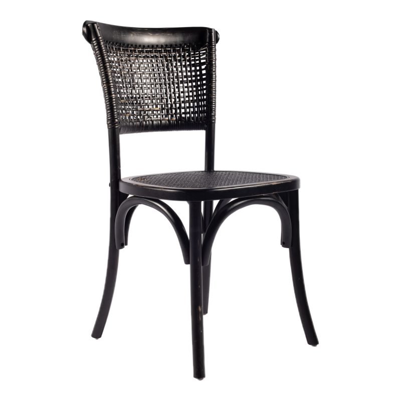 CHURCHILL DINING CHAIR ANTIQUE - SET OF TWO BLACK - Image 2