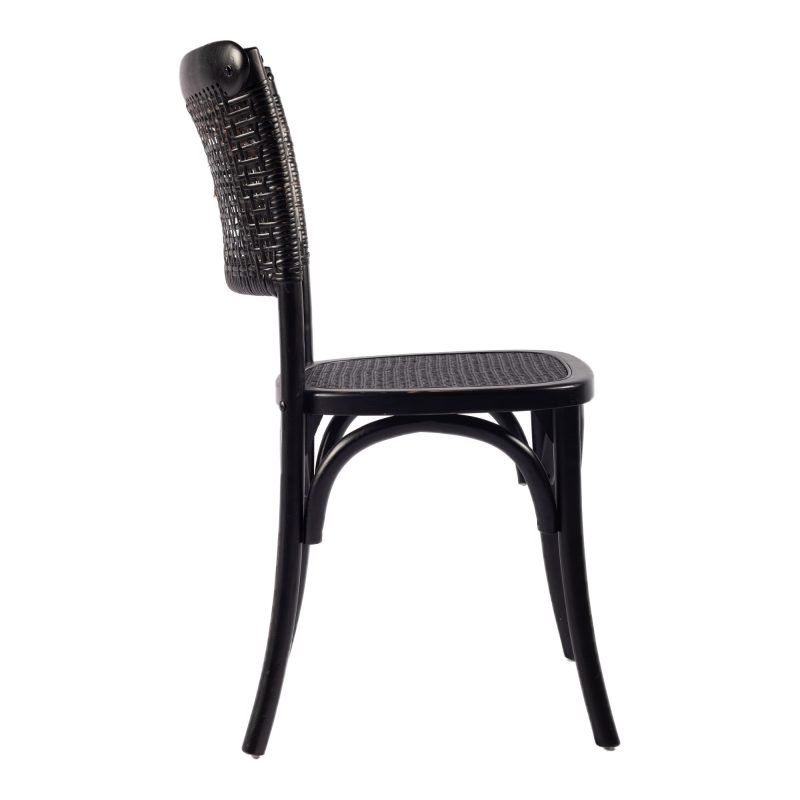 CHURCHILL DINING CHAIR ANTIQUE - SET OF TWO BLACK - Image 3